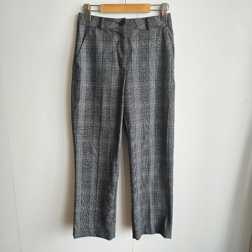 SUNDAY BEST Plaid Check Cropped Trouser Pant Size 2 Aritzia